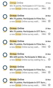 Ormax Online Survey Payment Proof