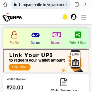 Tumpa Mobile Refer Earn Free PayTM Cash
