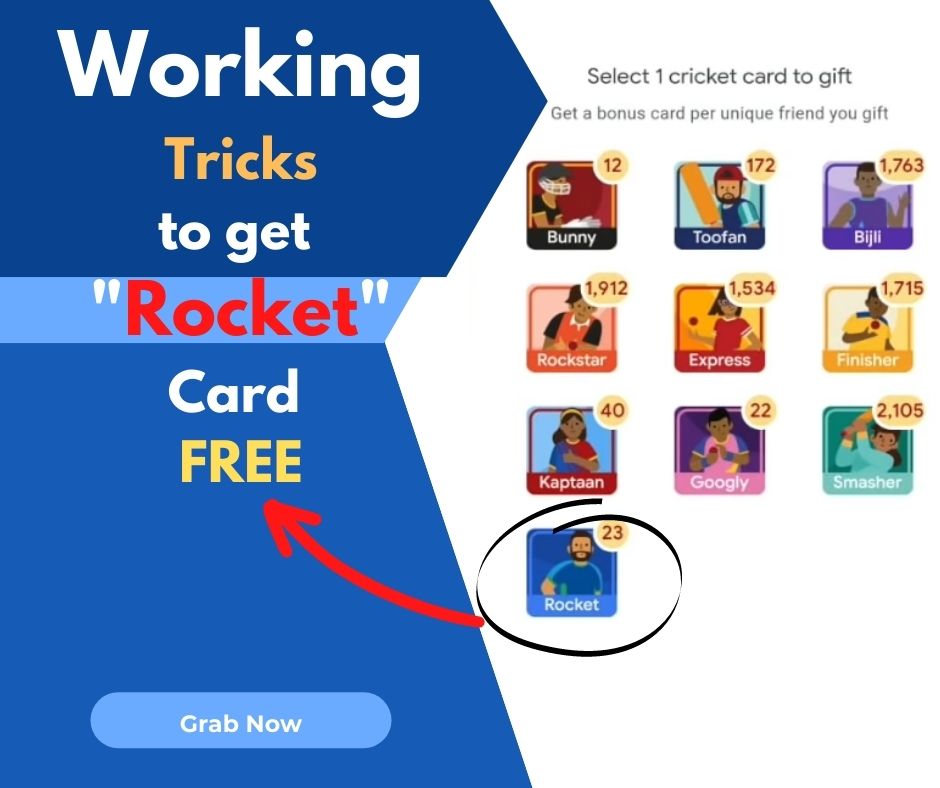 [100% Working] How To Get ‘Rocket’ Card In Gully Cricket | GPay