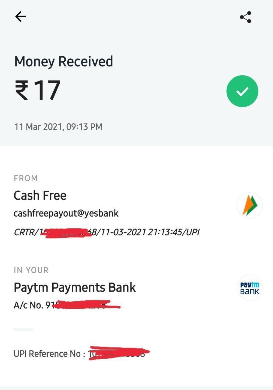 Proof Of Paytm First Games App Free Paytm Cash Giving App