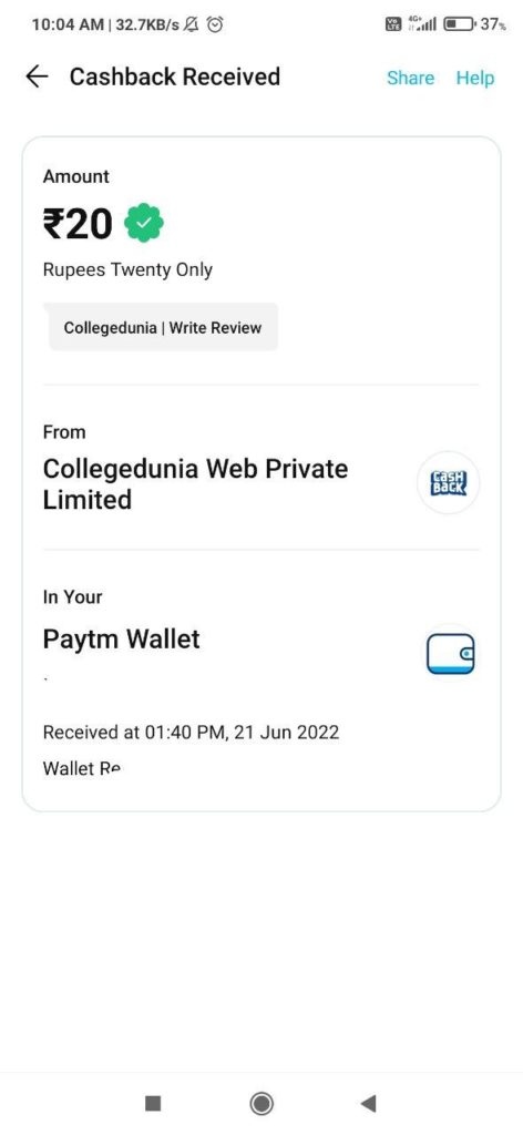 CollegeDunia Review Free PayTM Cash Proof :