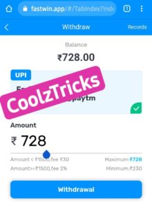FastWin App Referral Code