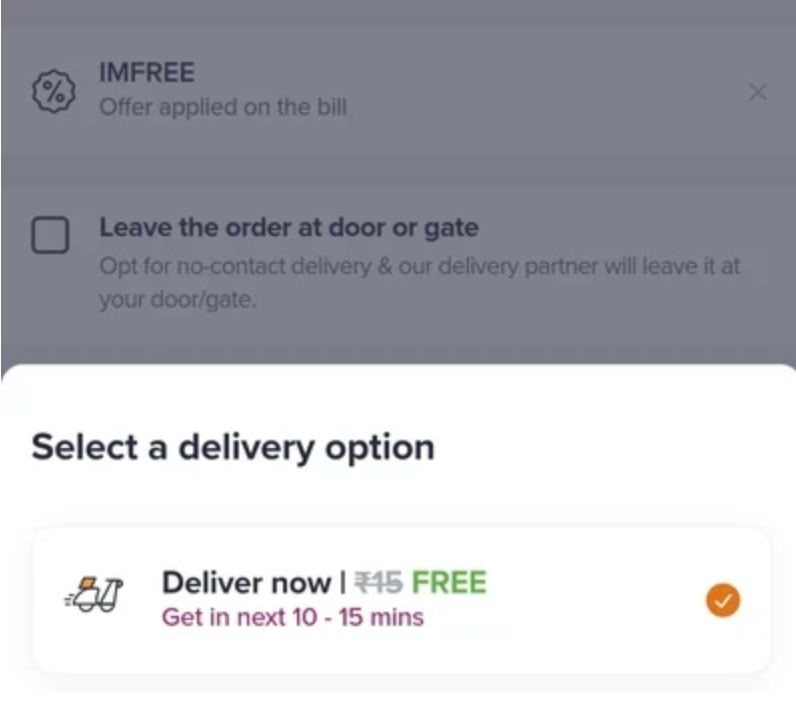 Swiggy Instamart Free Delivery Coupon codes