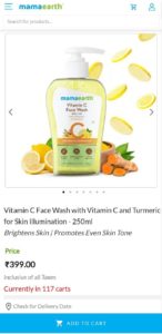Mamaearth Vitamin C Face Wash Free
