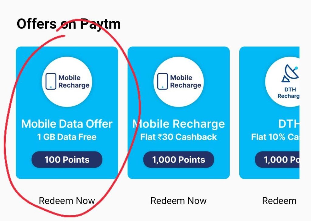 Paytm Free Data Loot - Get 1 GB Free Data With Cashback Points 