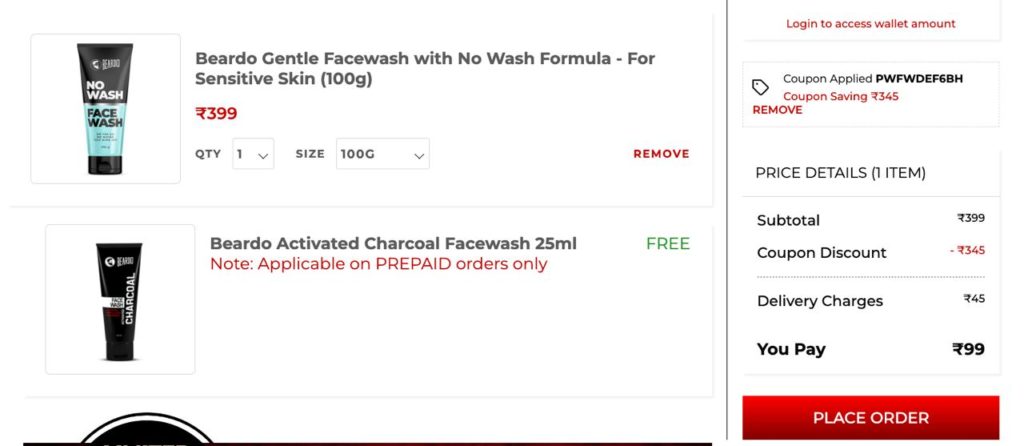 Beardo Spin & Win Loot - Get Beardo No Wash FaceWash Worth Rs 399 @ Rs 99 only! 😍😍