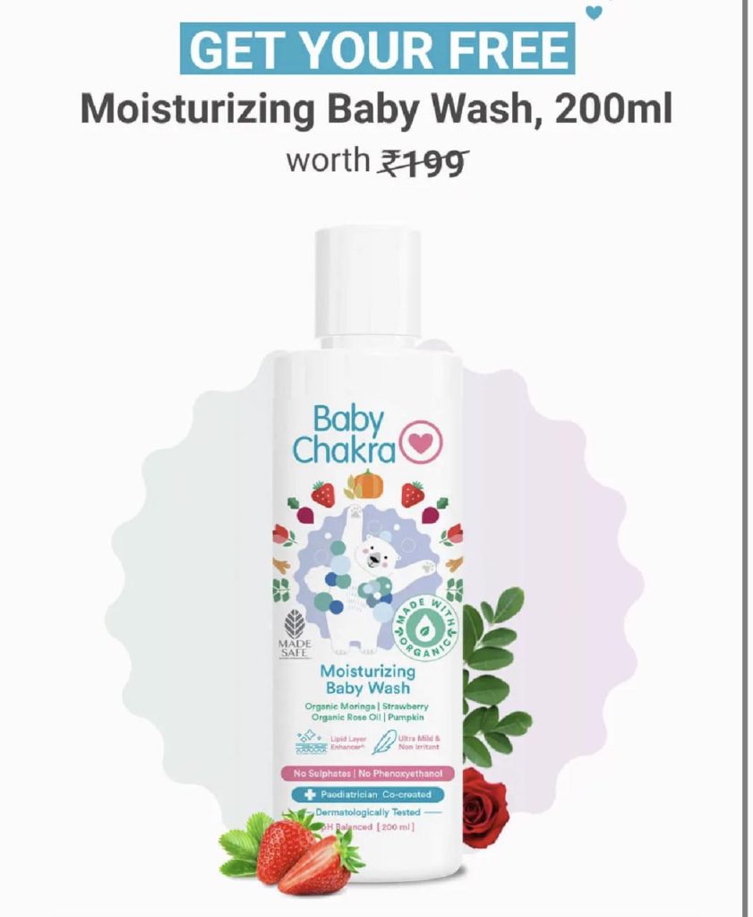BabyChakra Moisturizing Baby Wash, 200ml Worth ₹199 For FREE