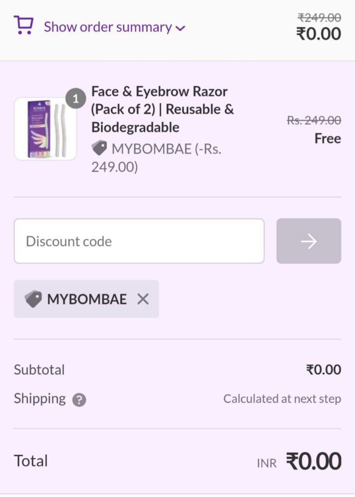 MyBombay - Face & Eyebrow Razor (Pack of 2) Worth ₹298 For FREE
