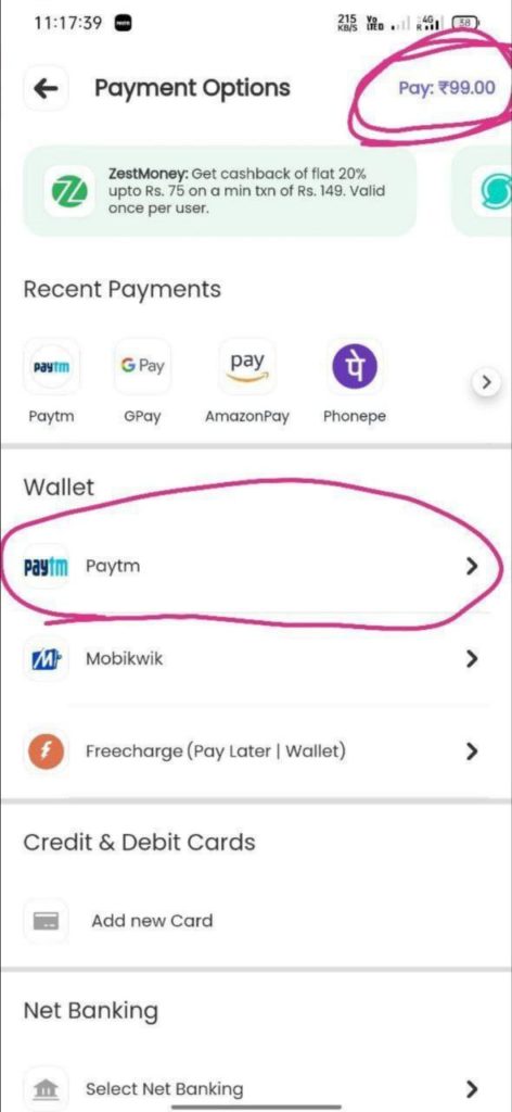 Paytm Online Merchant Cashback Offer