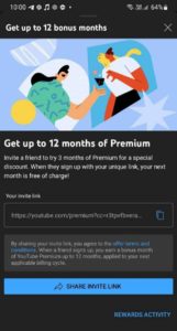 YouTube Premium Refer & Earn