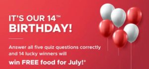 Zomato Birthday Quiz Answers