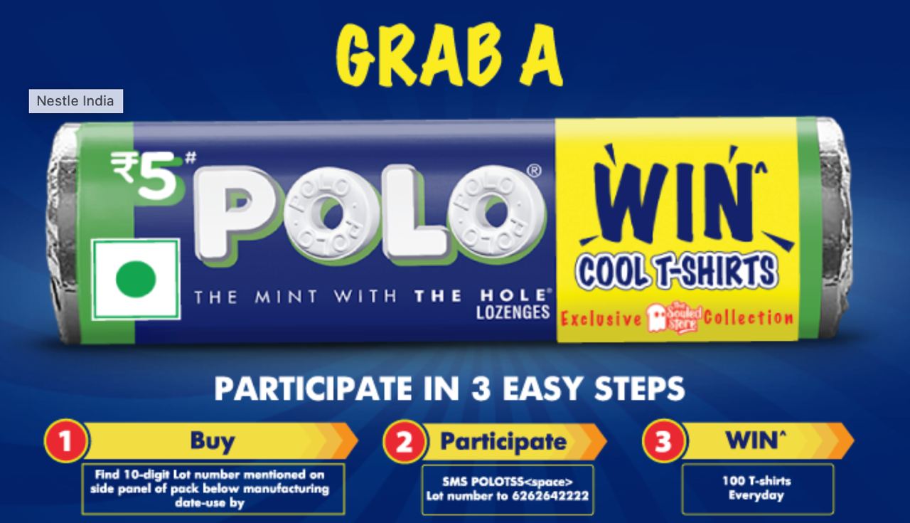 Win FREE T-shirts With POLO By Sending SMS | LOT Code Added