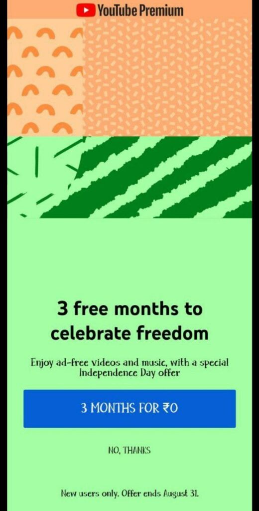 YouTube Premium For FREE | आजादी का अमृत महोत्सव