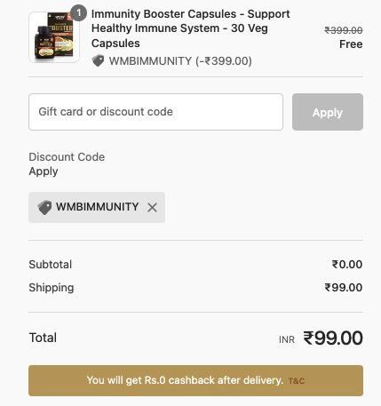 How to Claim WOW Immunity Booster 30 Capsules Worth ₹399 For FREE