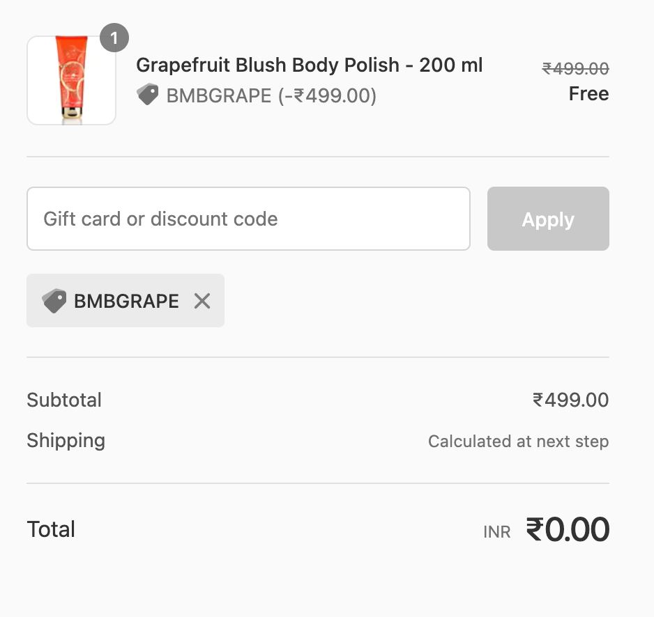 Free Cosmetic Sample In India - Get Grapefruit Blush Body Polish