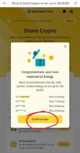 Binance Share Crypto Energy Game