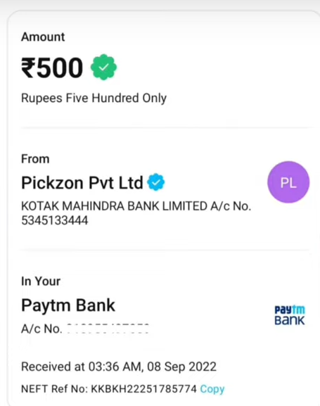 PickZon App Referral Code