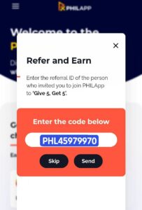 PHIL App Referral Code