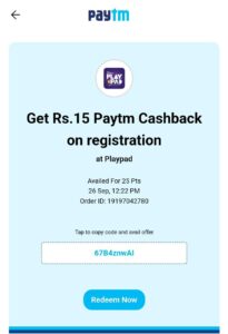 Cadbury Play Pad PayTM Offer