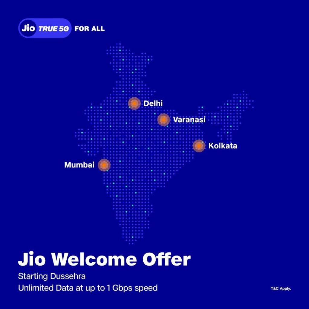 Jio 5G Welcome offer