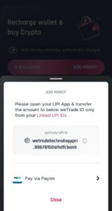 weTrade App Refer Earn USDT