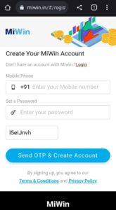 MiWin App Referral Code
