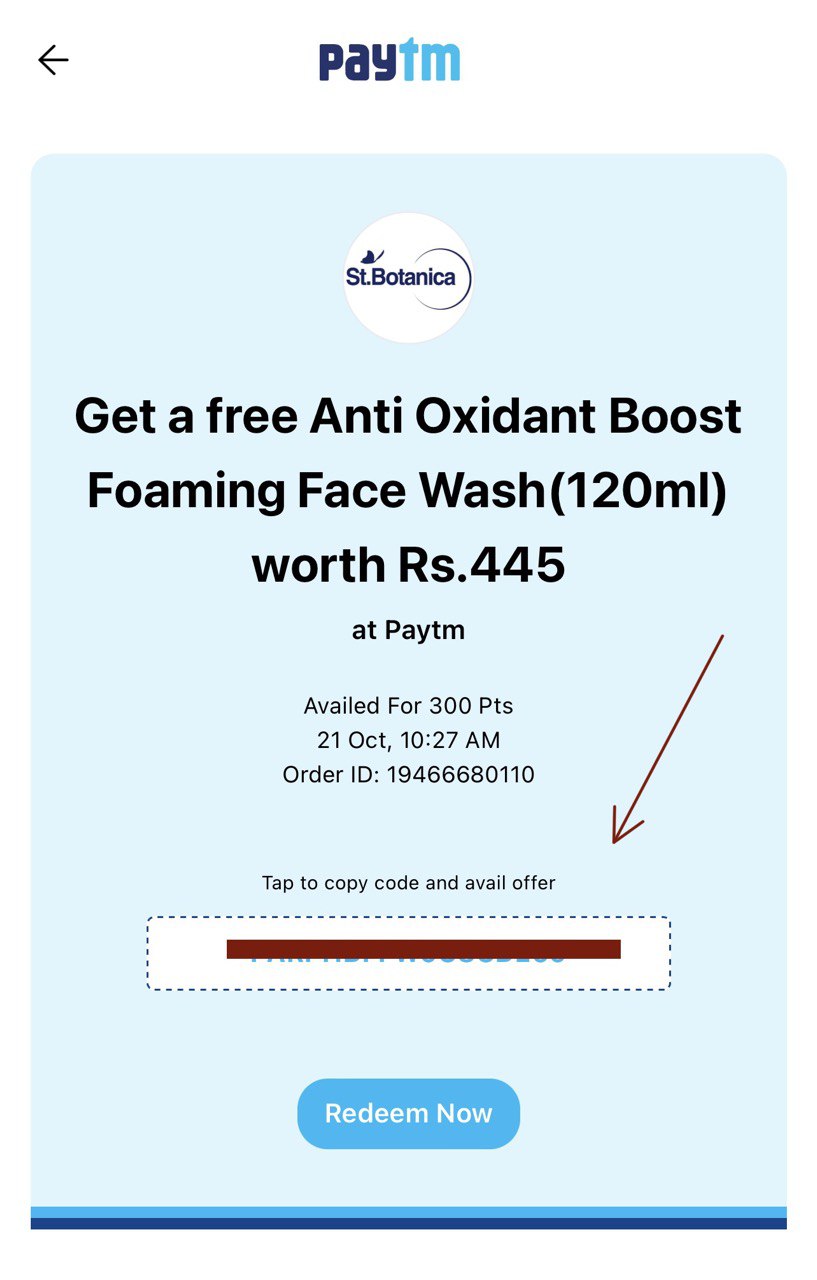 St.Botanica Paytm Loot - Get Free Foaming Facewash + Shampoo Worth ₹800 For FREE