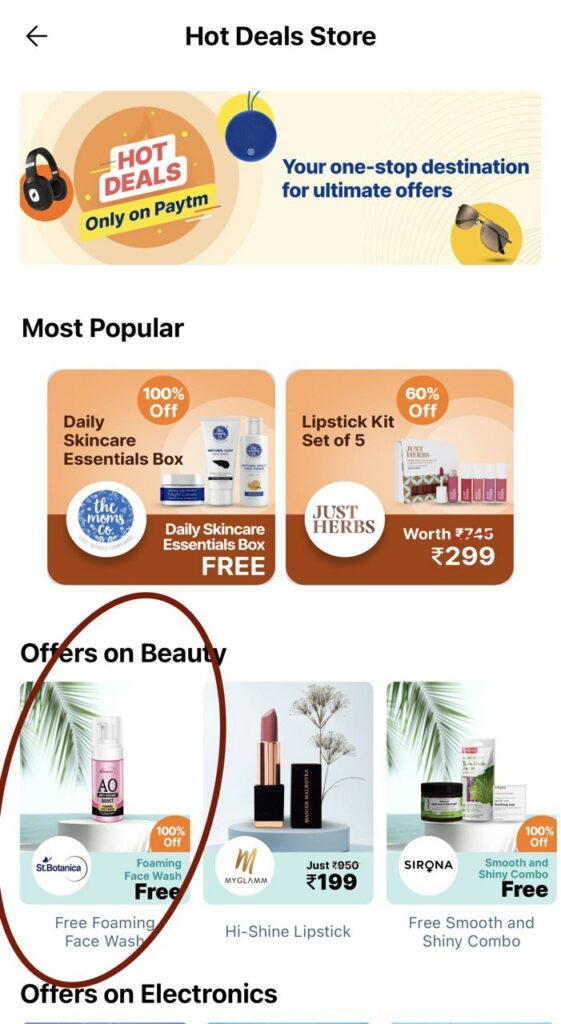 St.Botanica Paytm Loot - Get Free Foaming Facewash + Shampoo Worth ₹800 For FREE