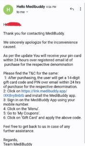 VI Medibuddy Gift Voucher Offer