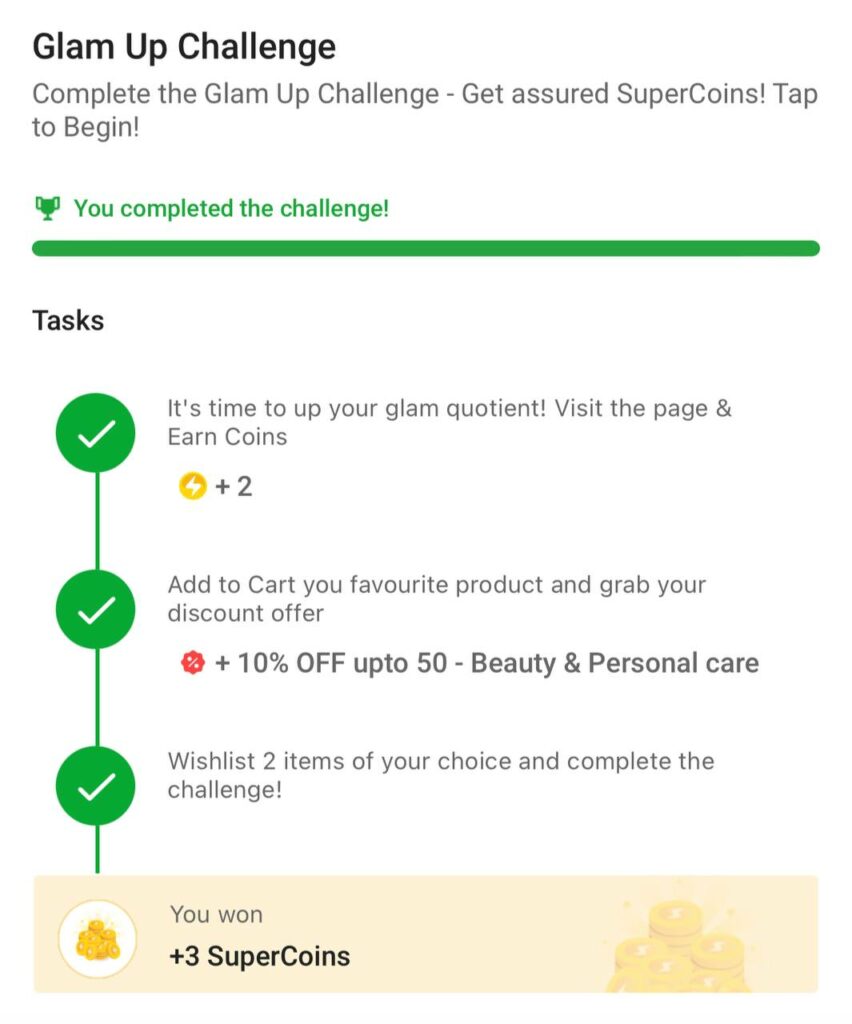 Earn Free Flipkart Supercoins | The Glam Up challenges