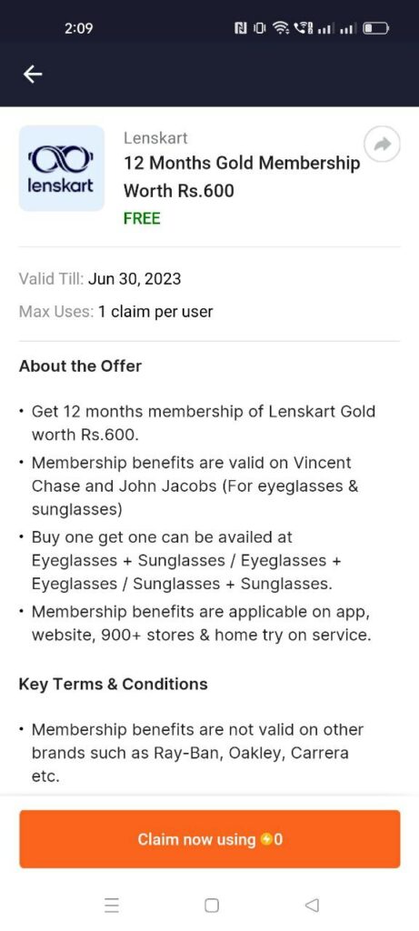 How to Get Free Lenskart Gold Membership - 12 Months FREE