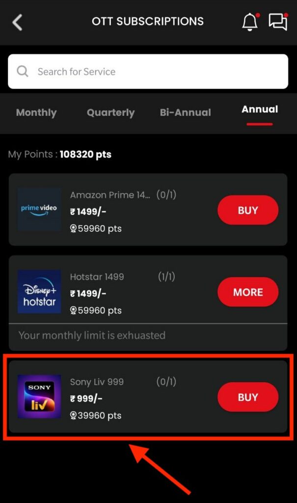 Free SonyLIV Premium