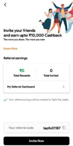 Tapfo App Refer Earn Free Recharge