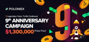 Poloniex Anniversary Campaign – Join & Win BTC, DOGE, TRX & More