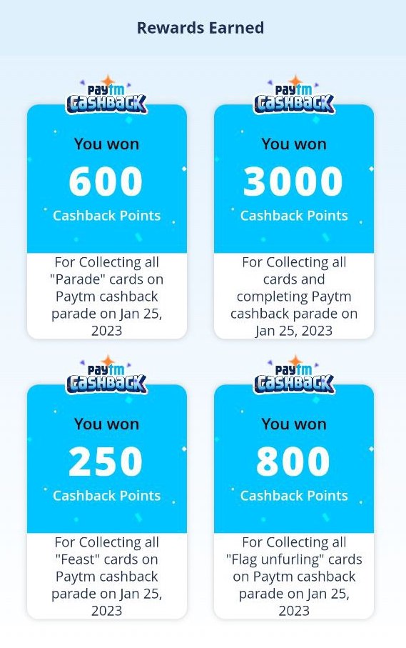 PayTM Cashback Parade Offer