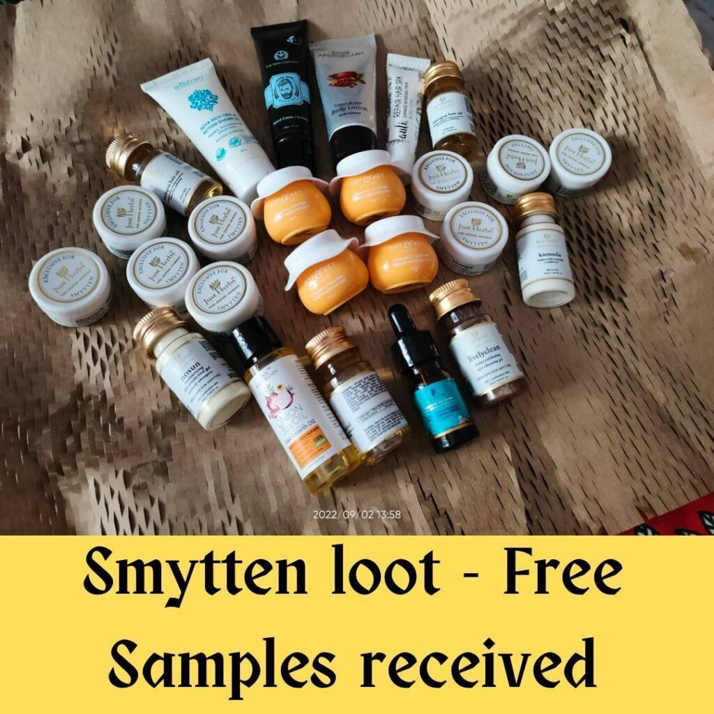 Free sample products from Smytten