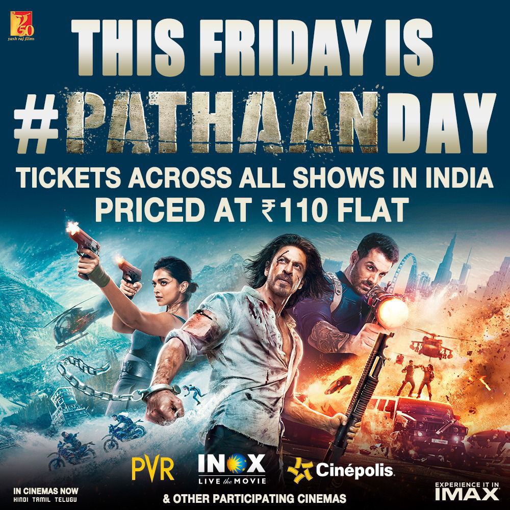 Pathaan Movie Tickets @ Flat ₹110 Only 
