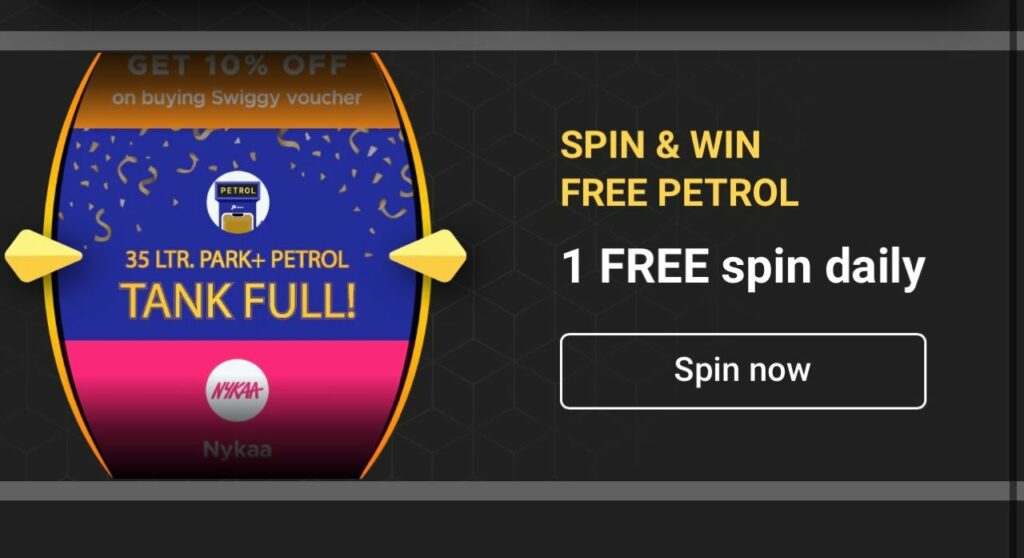 Park+ App Spin & Win Offer - Win Upto ₹500 FREE Petrol & Many Offers