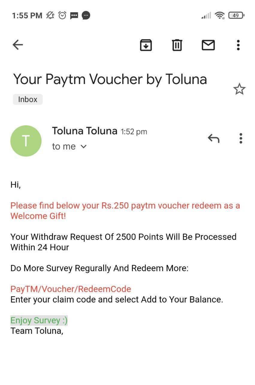 Best Money Earning Website in India : Toluna Proof