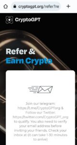 Crypto GPT Refer Earn GPT Tokens