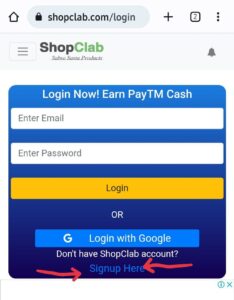 ShopClab Refer Earn Free PayTM Cash