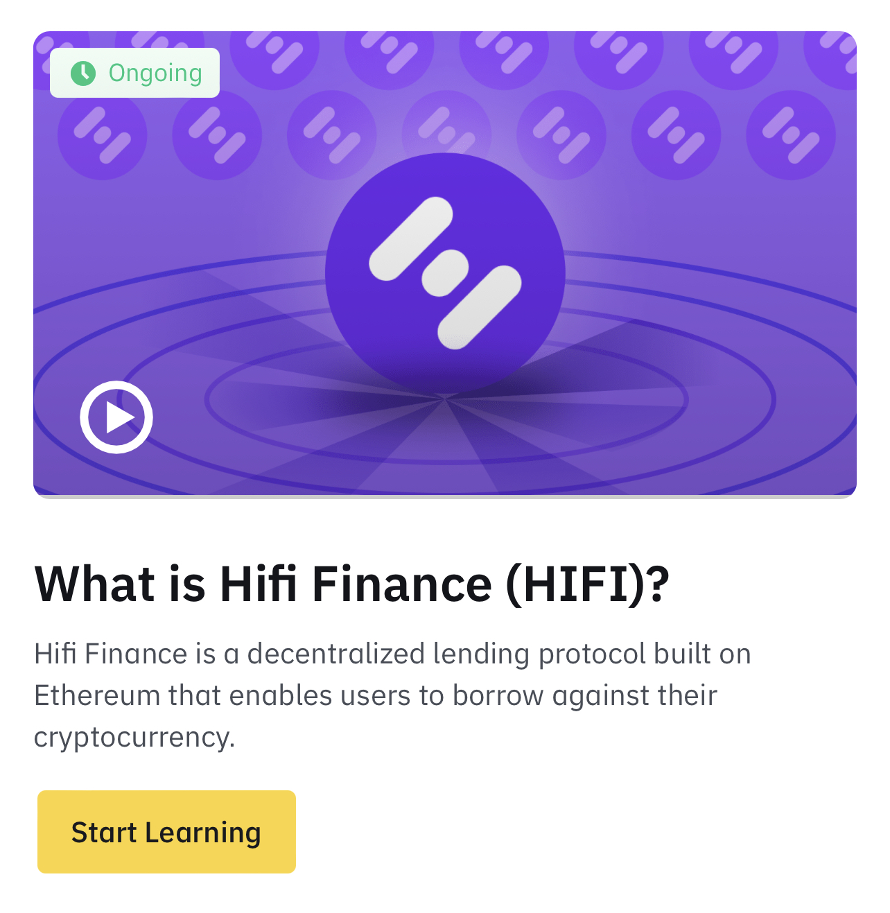 Binance Learn & Earn HIFI Quiz Answers