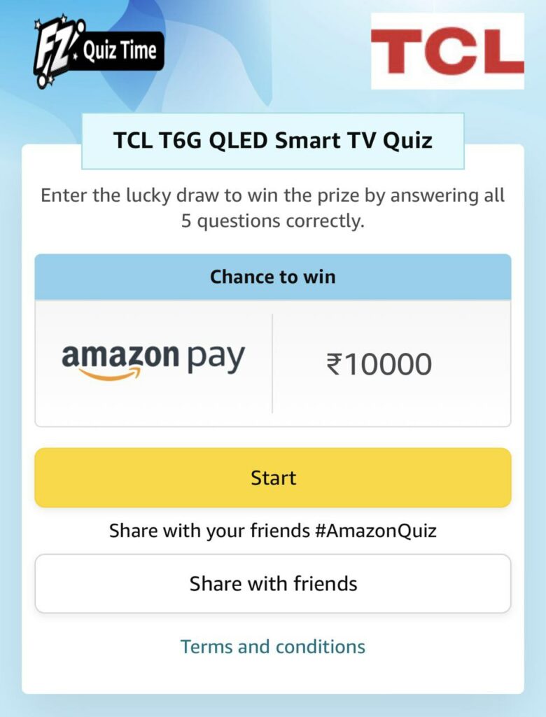 Amazon TCL T6G QLED Smart TV Quiz Answers