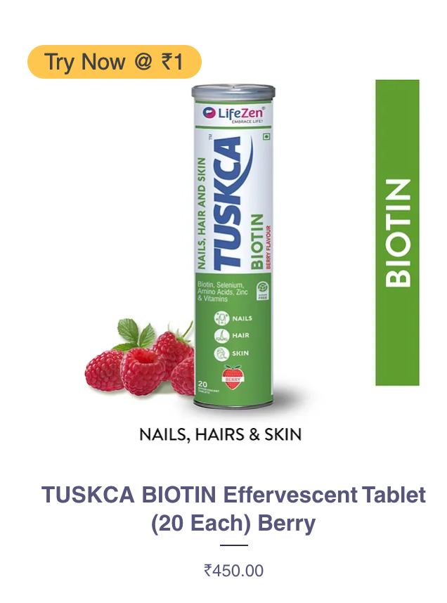 LifeZen ₹1 loot : Get Free BIOTIN Tablet (20 Each) Berry | Worth ₹450