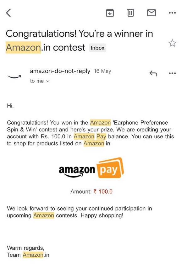 Amazon Survey Offer