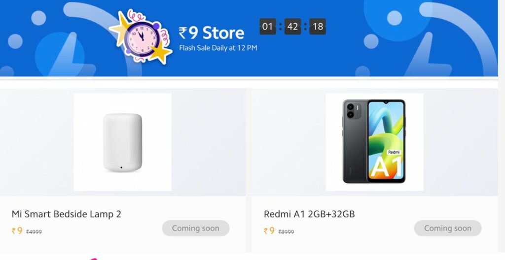 Xiaomi Turns 9 Sale Flash Sale Trick