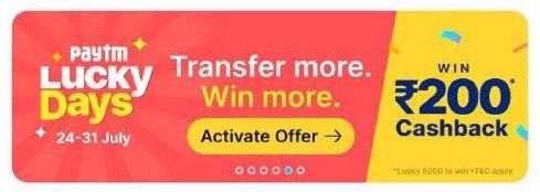 Paytm lucky day offer