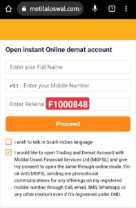 Motilal Oswal Referral Code