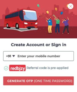 redBus App Referral Code