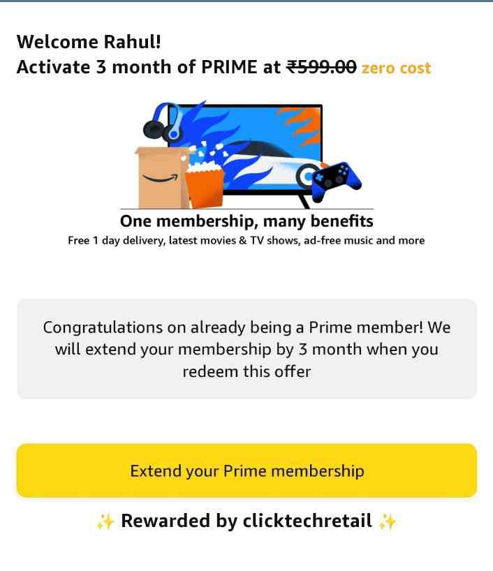 Free Amazon Prime Membership